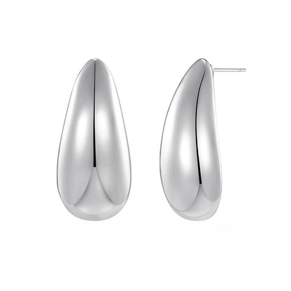 Metal Water Drop Earrings With A Sense Of Niche Luxury Jewelry Gym From House Silver Oval