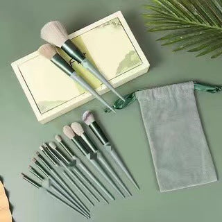 13Pcs Makeup Brush Set Make Up Concealer Brush Blush Powder Beauty dealsniper-net 13 Green Boxed