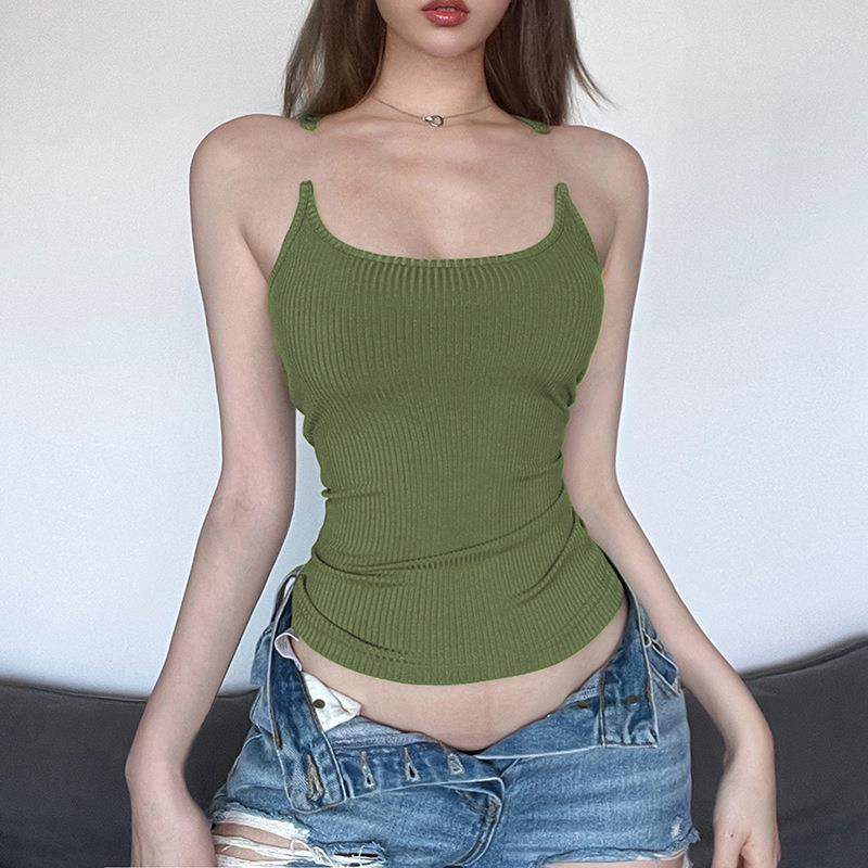 Y2K Invisible Camisole Vest Ins Fashion Slim Women DealSniper.net Green 2XL