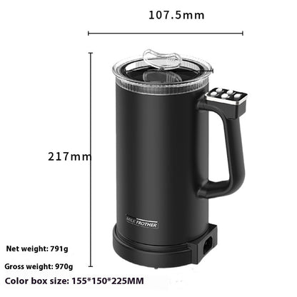 Hot And Cold Double Electric Milk Frother Coffee Latte Kitchen DealSniper.net