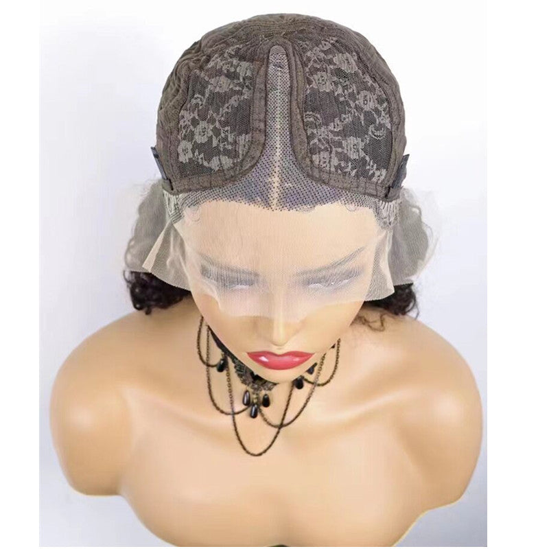 Kinky Curly Short Bob Lace Front Human Hair Wig Beauty dealsniper-net