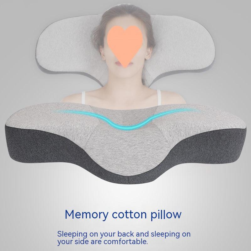 Space Memory Cotton Filling Low Thin Pillow Health dealsniper-net