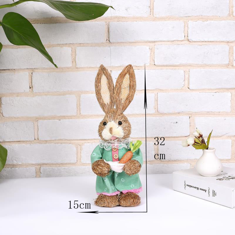 Simulation Papyrus Easter Rabbit Decoration Garden dealsniper-net 10