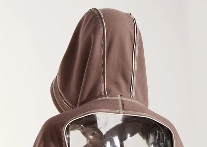 New Color Contrast Bright Line Short Hooded Sweater Women Gym From House