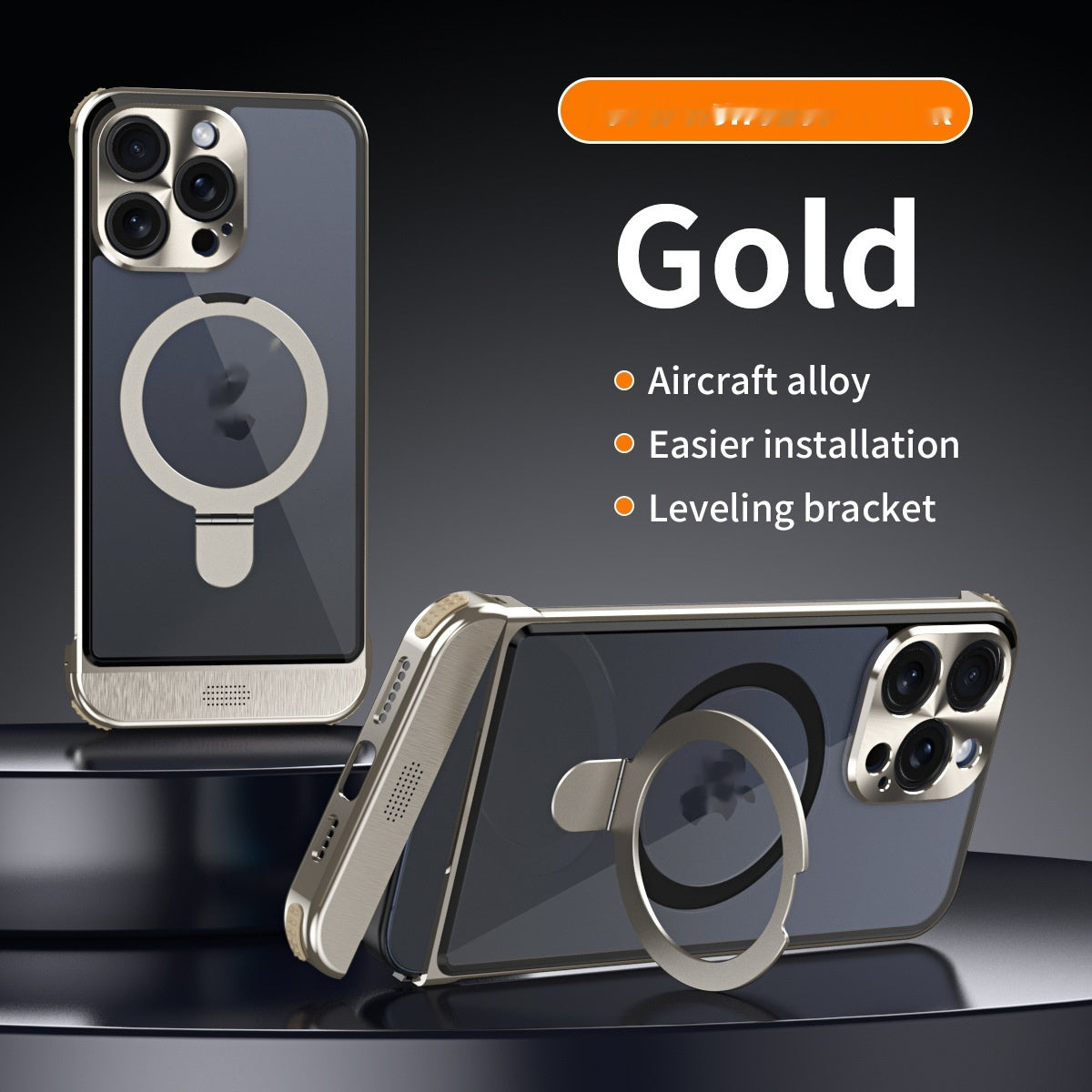 Phone Case Aromatherapy Frameless Scissors Buckle Magnetic Bracket Electronics DealSniper.net Gold Magnetic Bracket IPhone16