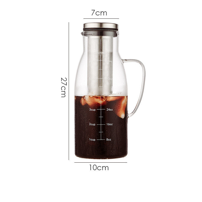 Glass Coffee Pot Mocha Cold Brew Cafetera Filter Home dealsniper-net E