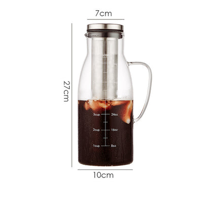 Glass Coffee Pot Mocha Cold Brew Cafetera Filter Home dealsniper-net E