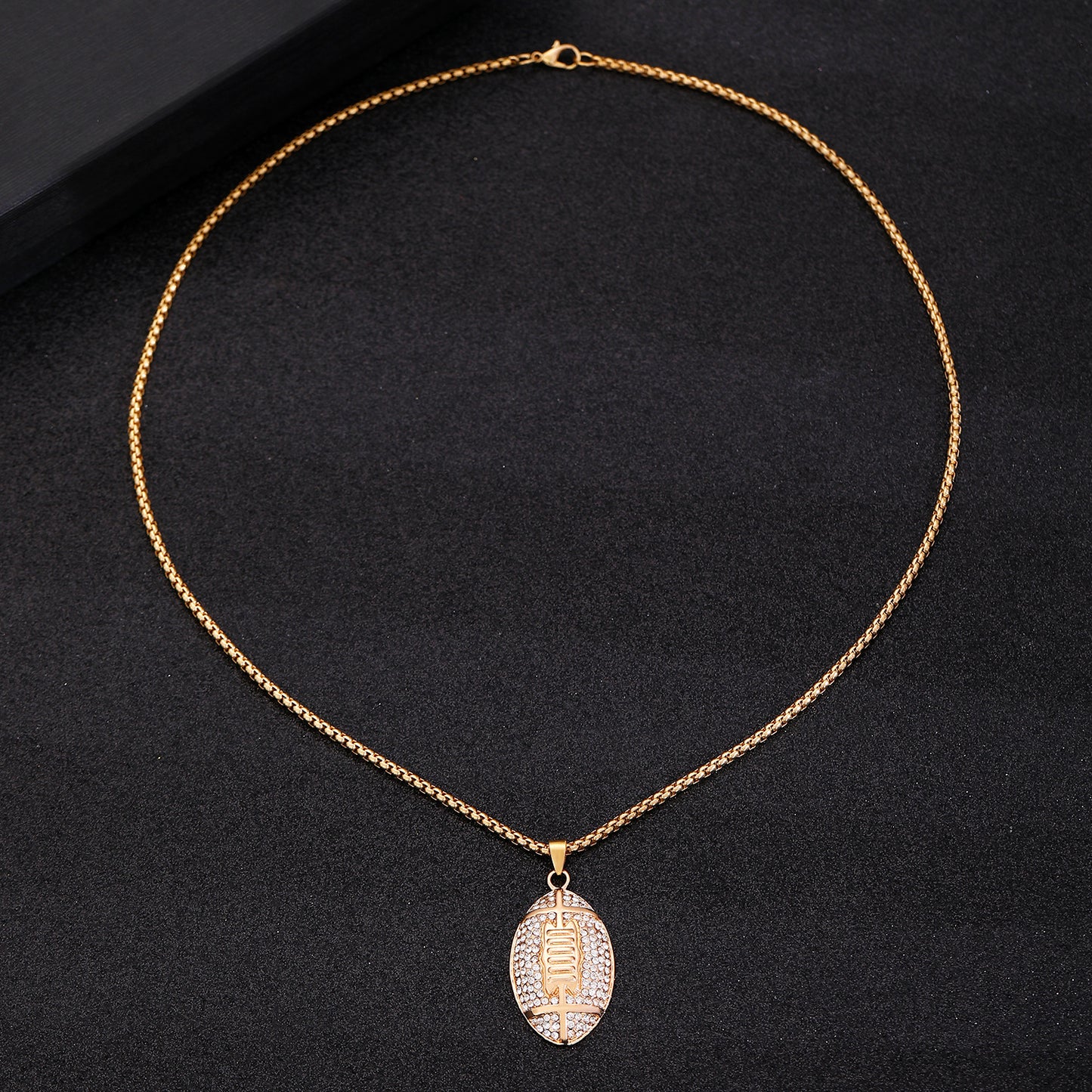 American Football Pendant Necklace Jewelry dealsniper-net