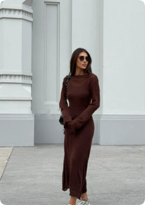 Knitted Hollow-out Dress For Vest Skirt Set Women Women DealSniper.net Coffee colored set Free Size