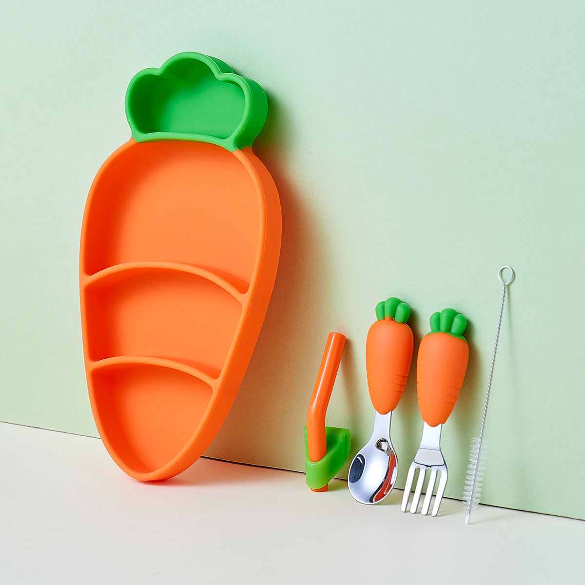 Children's Silicone Dining Plate Set Kitchen DealSniper.net