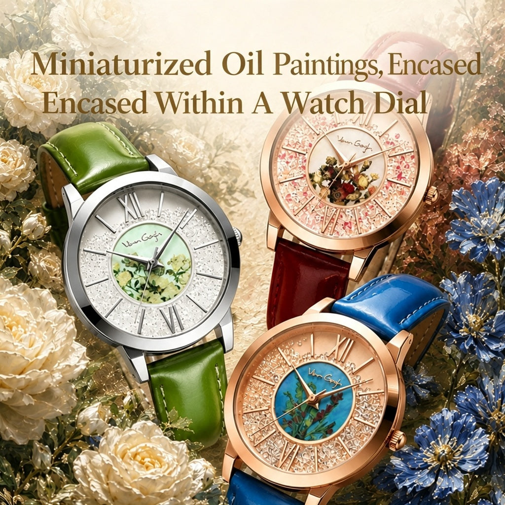 Van Gogh Women's Artistic Quartz Watch Leather Strap Jewelry DealSniper.net