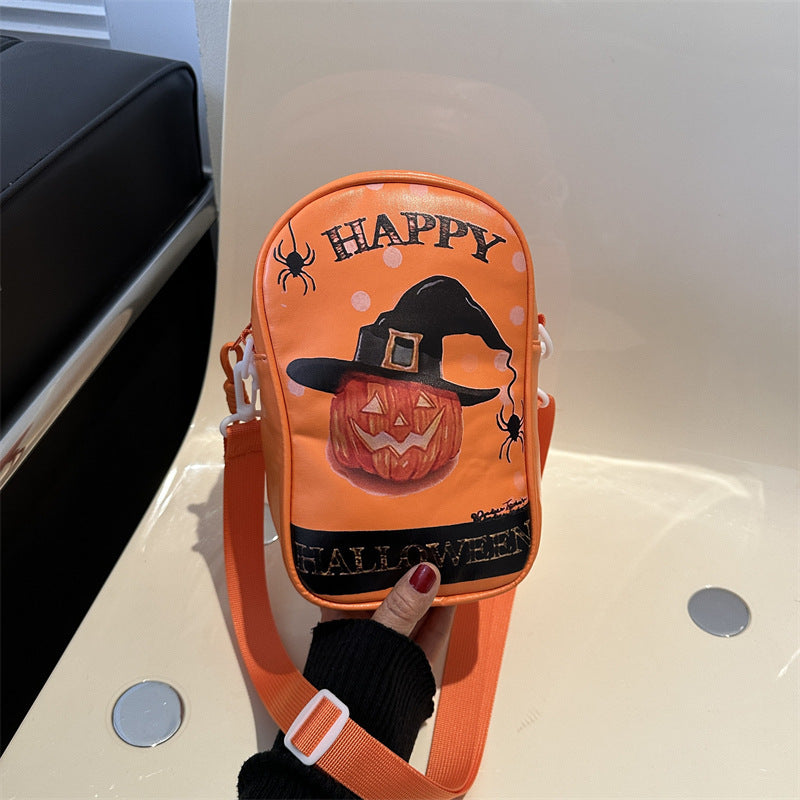 Funny Phone Bag Halloween Dark Crossbody Bag Halloween Men DealSniper.net Orange