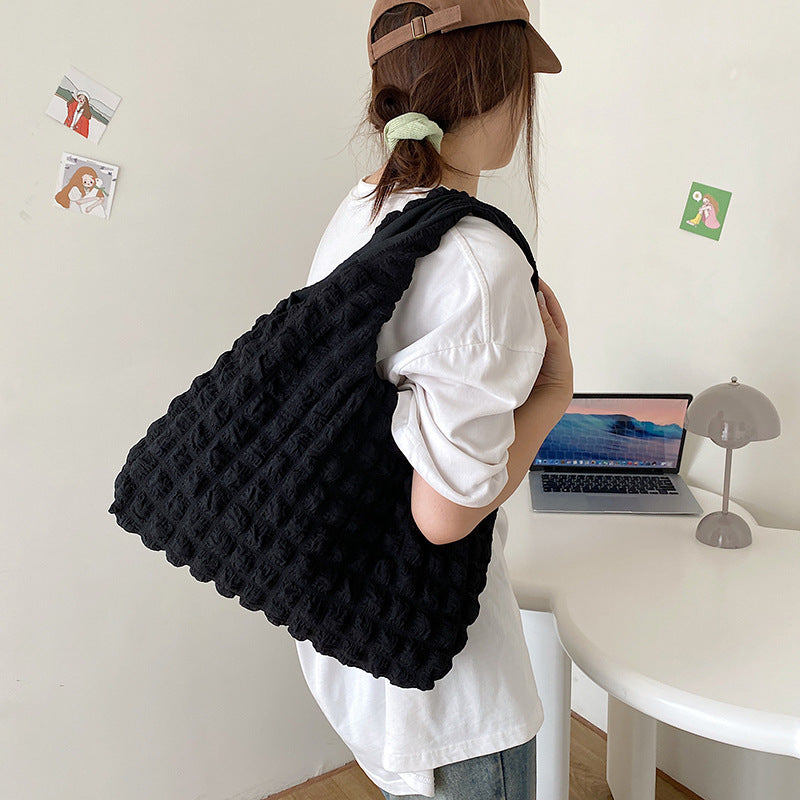Cute Pleated Puff Shouder Bag Women Large-capacity Cloud Armpit Bag Winter Fashion Handbags Girls Women DealSniper.net