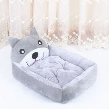 Kennel removable and washable Teddy cartoon pet nest Pets dealsniper-net Husky L