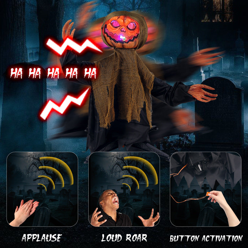 Cross-border Halloween New Products Standing Swing Pumpkin Holidays Gym From House