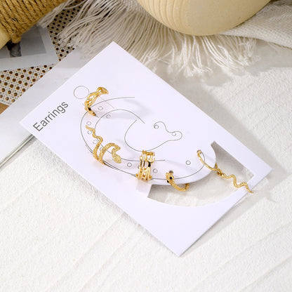 Punk Gold Plated Animal Snake Clip Earrings Ear Clip Without Piercing Jewelry Gym From House