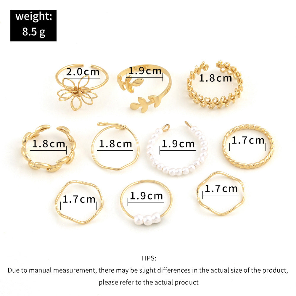 Openwork Flower Set Ring Simple Glossy Deals DealSniper.net