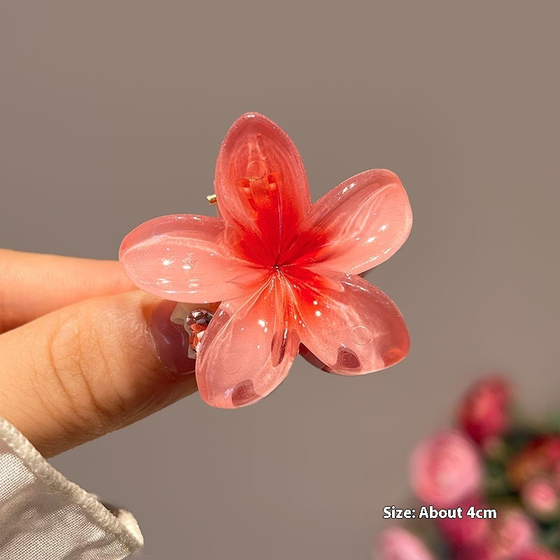 High Sense Plumeria Rubra Seaside Holiday Barrettes Beauty DealSniper.net 4 Small Red 4cm 1PC