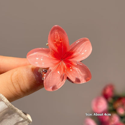 High Sense Plumeria Rubra Seaside Holiday Barrettes Beauty DealSniper.net 4 Small Red 4cm 1PC