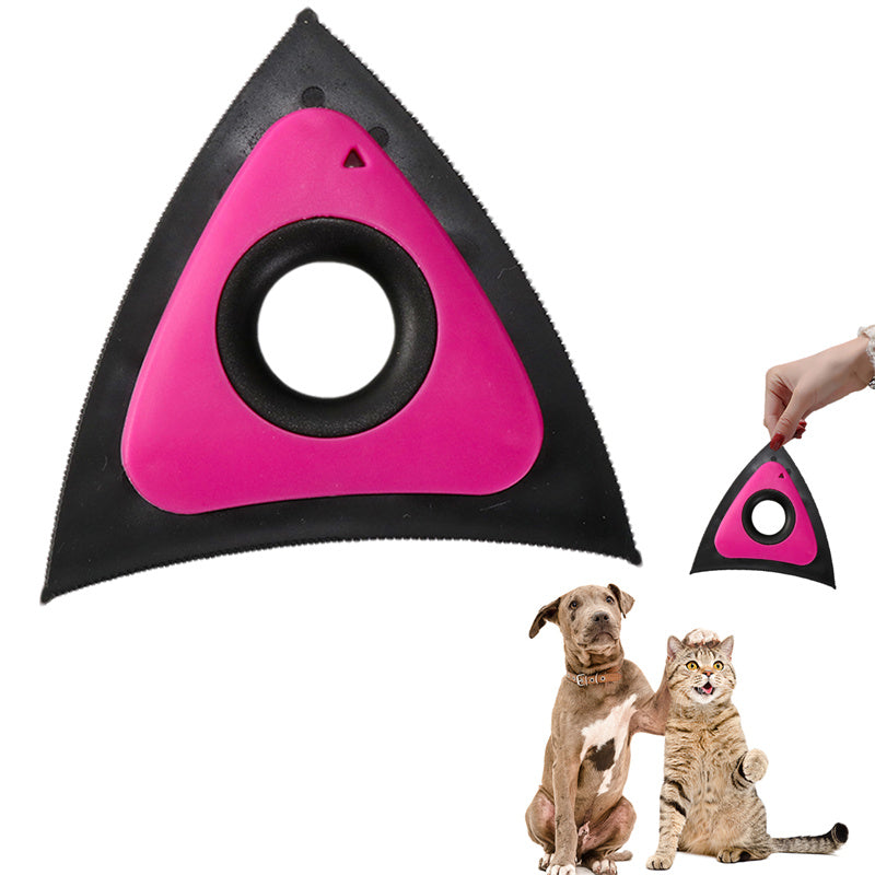 Triangle Electrostatic Dog Hair Cleaner Carpet Scraper Pets Gym From House