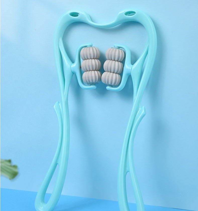 Multifunctional Manual Six-wheel Neck Massager Massage Relieve Roller Massage Tool Health Gym From House