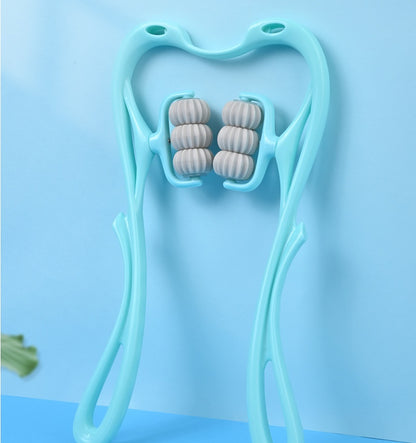 Multifunctional Manual Six-wheel Neck Massager Massage Relieve Roller Massage Tool Health Gym From House