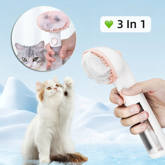 3 In 1 Pet Steam Brush Cleaning Adjustable Comb Wash-free Comb Pets Gym From House