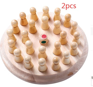 Children's Wooden Educational Toys Memory Chess Kid Kids DealSniper.net 2pcs White