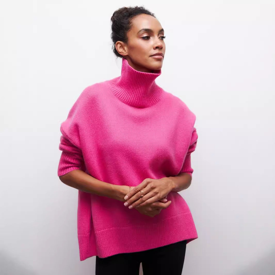 Winter Turtleneck Sweater Ins Solid Color Long Sleeve Pullover Women null