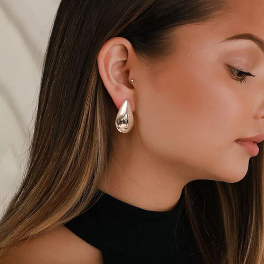 Metal Water Drop Earrings With A Sense Of Niche Luxury Jewelry Gym From House