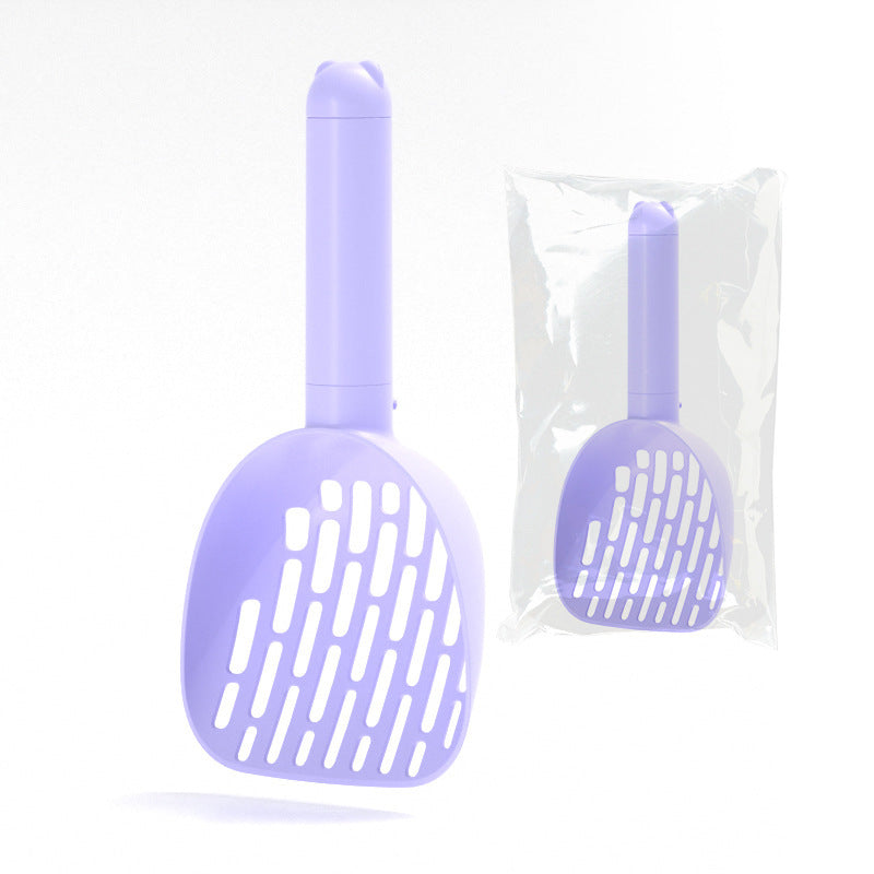 Pets Litter Scoop Plastic Poop Scoop Cleaning Pets Gym From House Single handle light purple