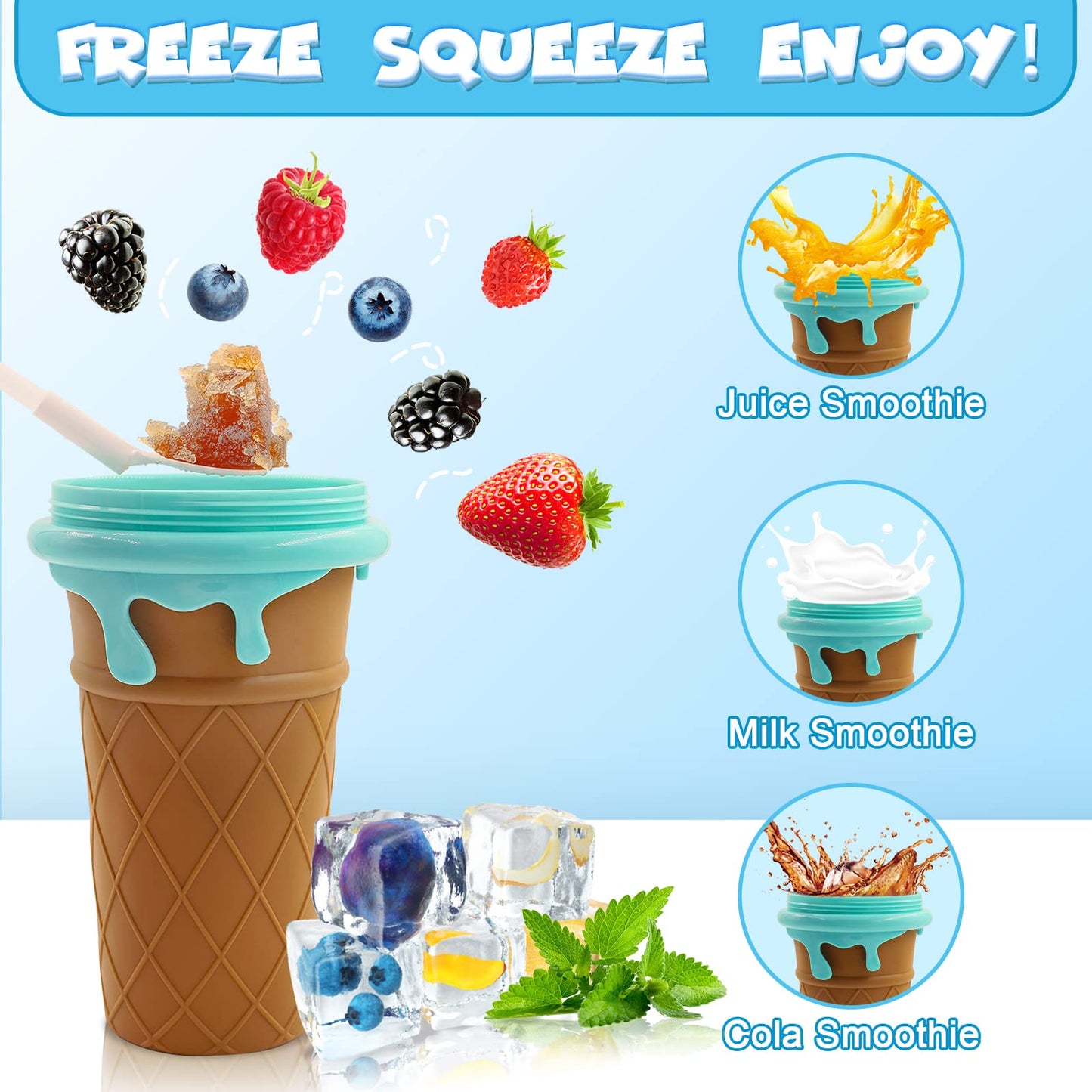 500ml Large Capacity Slushy Cup Summer Squeeze Homemade Juice Deals dealsniper-net