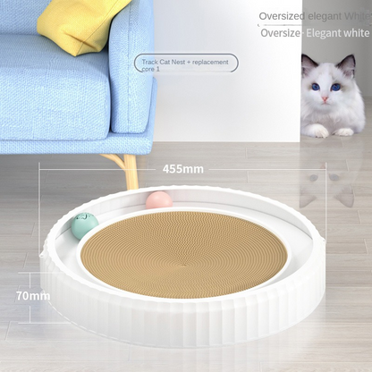 Non-flaking Corrugated Paper Wear-resistant Cat Scratching Board Pets dealsniper-net White XL