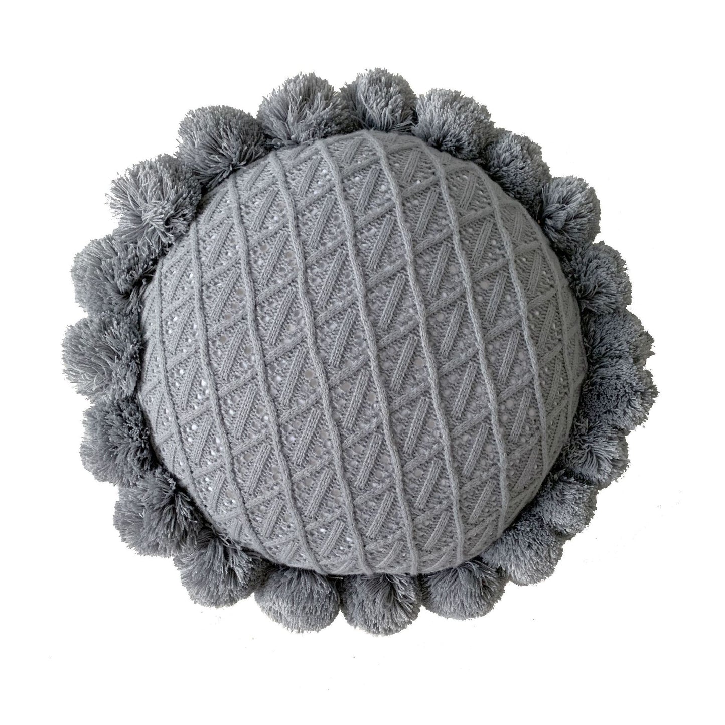 Creative Ball Pillow Futon Knitted Cushion House DealSniper.net Grey