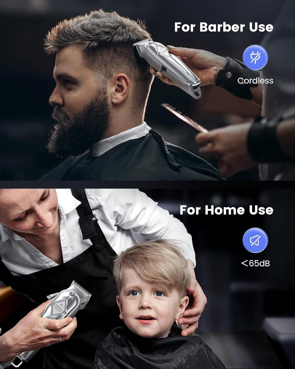 Professional Hair Clippers Cordless Trimmer Beard