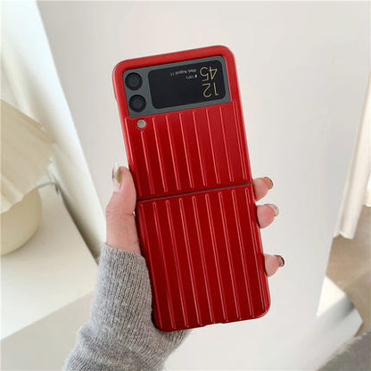 Folding Screen Trolley Case Ultra-thin All-inclusive Mobile Phone Case Phones dealsniper-net Red Samsung Z Flip3