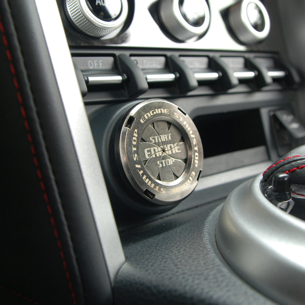 One-key Start Button Ignition Protective Cover Vehicle DealSniper.net BlackEnglish