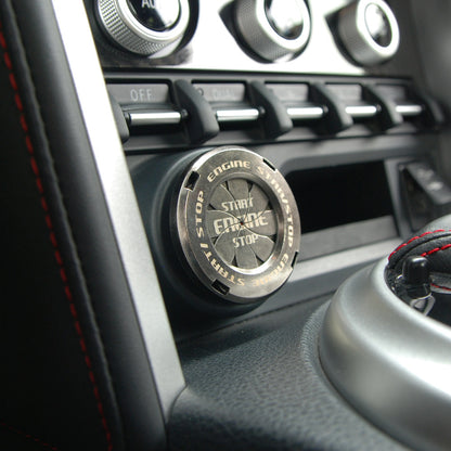 One-key Start Button Ignition Protective Cover Vehicle DealSniper.net BlackEnglish