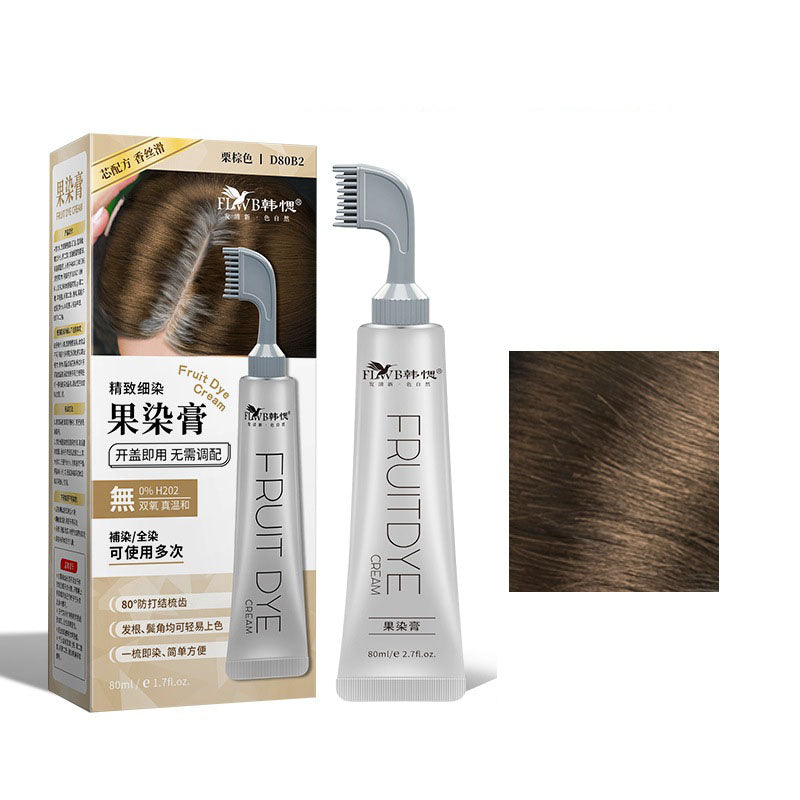 Neutral Fruit Dyeing Comb Hair Cream Beauty DealSniper.net Brown 1pcs