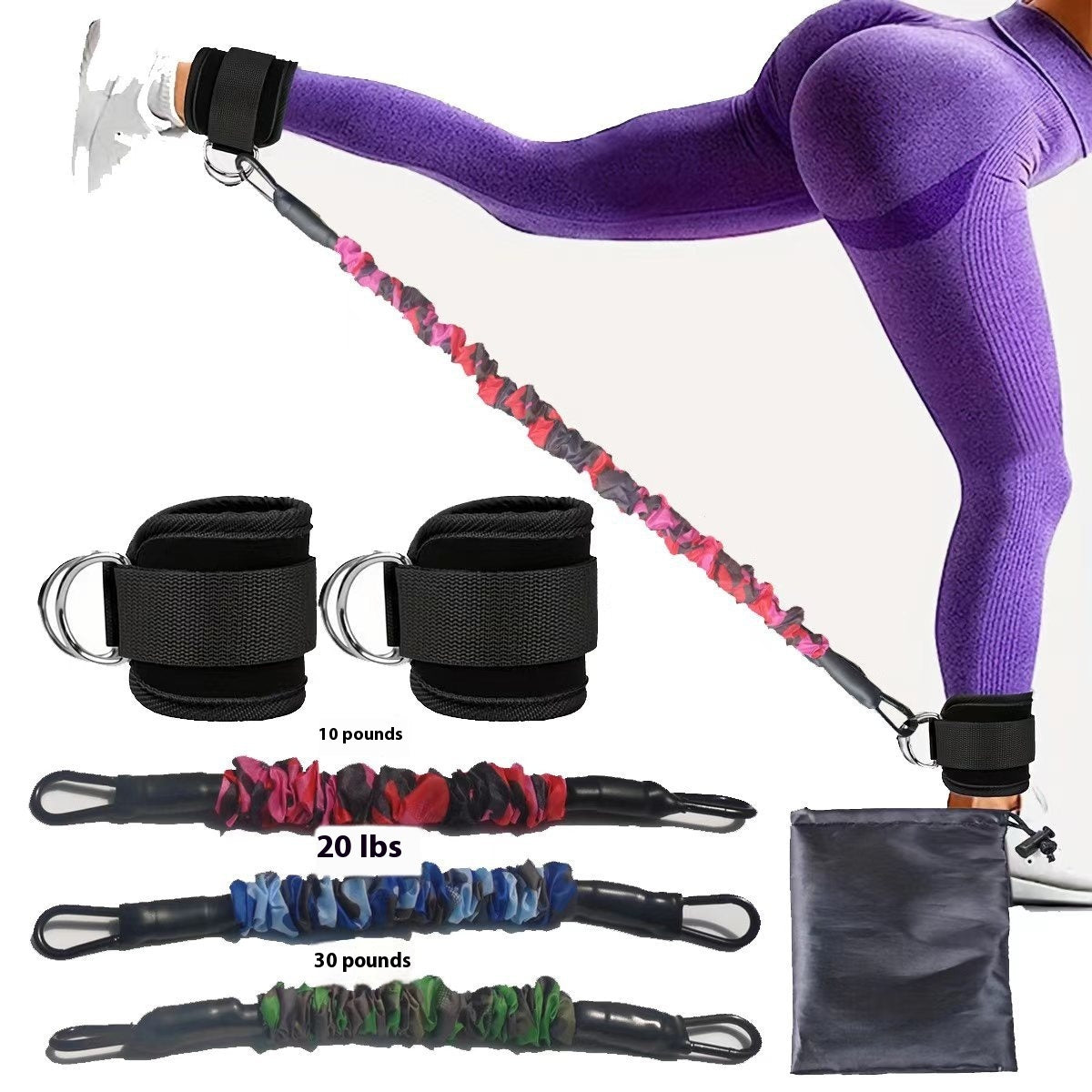 Ankle Strap Resistance Bands Hip Leg Strength Pull Rope Fitness Sports DealSniper.net Strong Resistance 3color