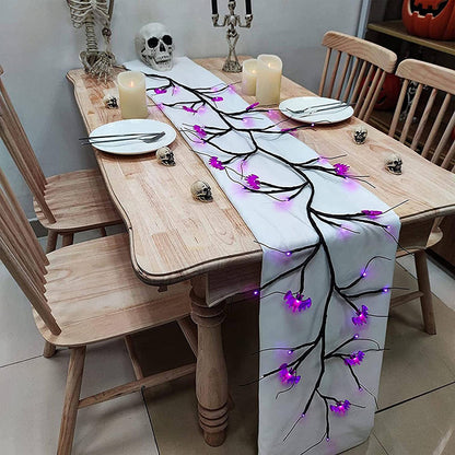 Halloween LED Willow Vine String Light Cool Cartoon Home Decor Gym From House