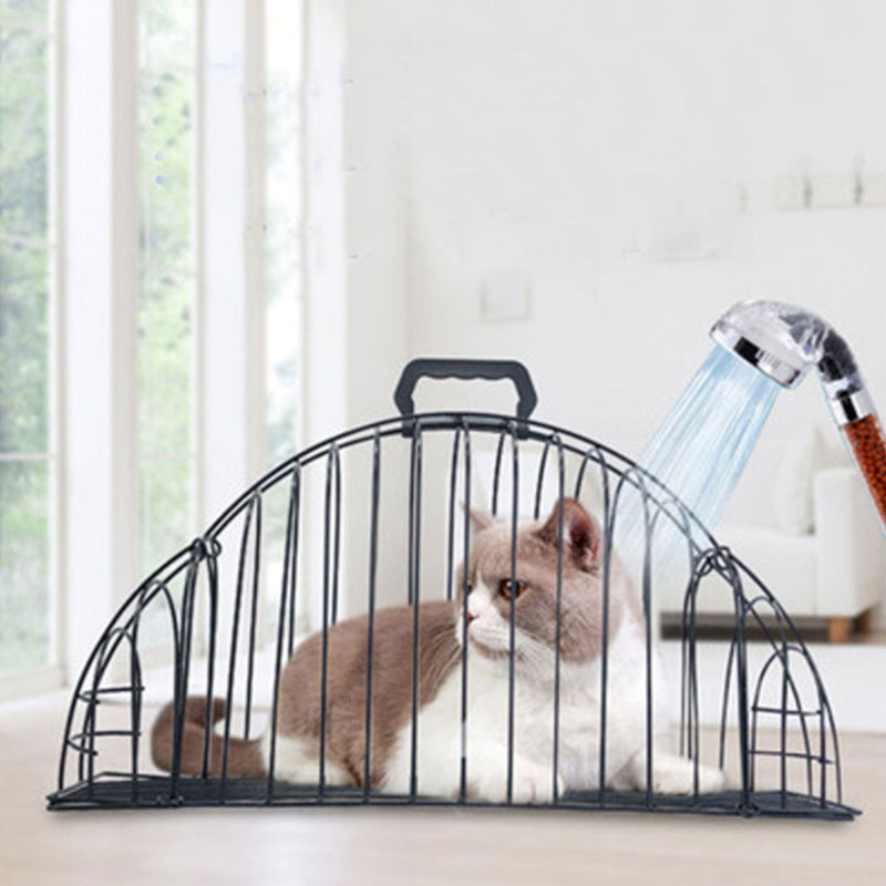 Cats Use A Bath And Transport Cage To Prevent Scratching Pets Gym From House