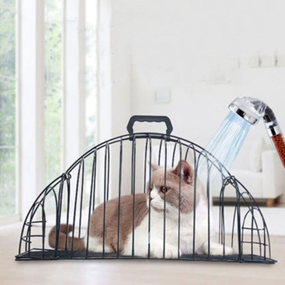 Cats Use A Bath And Transport Cage To Prevent Scratching Pets Gym From House