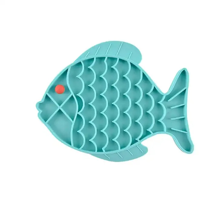Silicone Lick Mat For Pet Dogs Slow Food Plate Rice Bowl Pets Gym From House Blue
