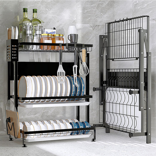 Installation-free Integrated Kitchen Supplies Storage Rack Stainless Steel Kitchen dealsniper-net