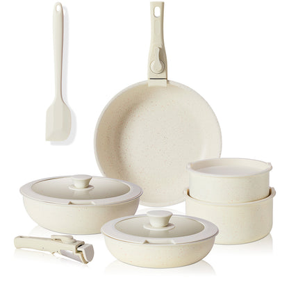 12 POTS And Pans Set, Non-stick Kitchen Cookware Set Kitchen DealSniper.net