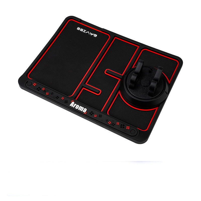 Non-Slip Car Phone Pad For 4-in-1 Car Parking Number Card Anti-Slip Mat Auto Phone Holder Sticky Anti Slide Dash Phone Mount Gadgets DealSniper.net Red 1PC