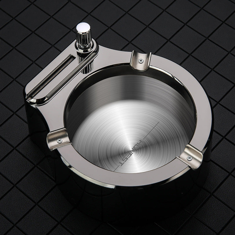 Large Cigarette Ashtray With Permanent Match Lighter House DealSniper.net White B