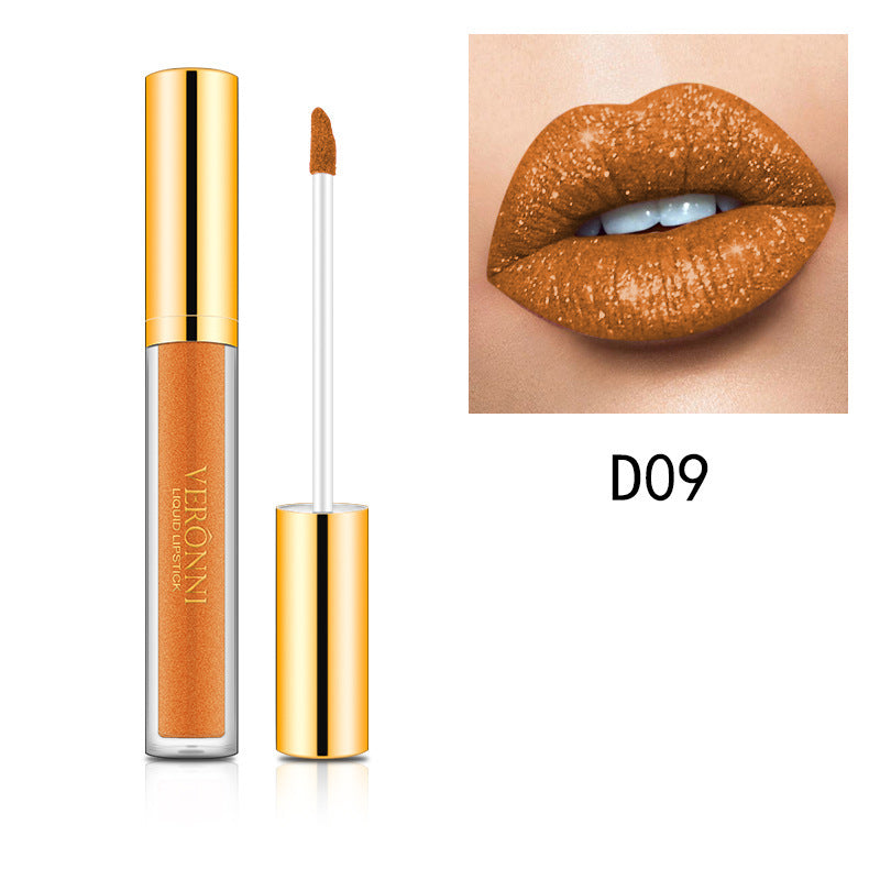 Diamond Pearl Magic Color Shiny Matte Metal Lip Gloss Lipstick Beauty dealsniper-net D09