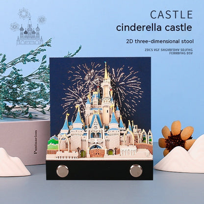 Three-dimensional Note Paper Carving Model Fairy Tale Castle Art Hobby DealSniper.net